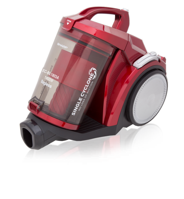 SHARP Bagless Dry Vacuum Cleaner 2000W - EC-BL2003A-RZ