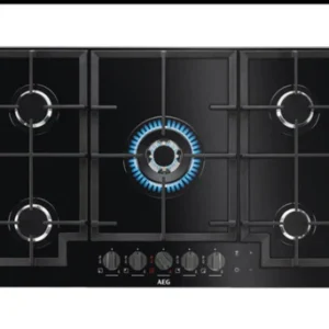 AEG 90cm Built-in Gas on Glass Hob with 5 Burners - HKB95450NB