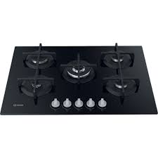 INDESIT 75cm Built in Gas Hob with 5 Burners - ING72T/BK