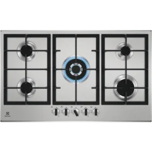 ELECTROLUX 90cm Built-In Gas Hob Inox with 5 Burners and Cast Iron Support - KGS9536X