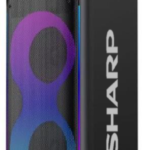 SHARP 50W RMS Portable Rechargeable Bluetooth Party Speaker with Free Microphone, Luggage-Style Handle and Wheels! - PS-935