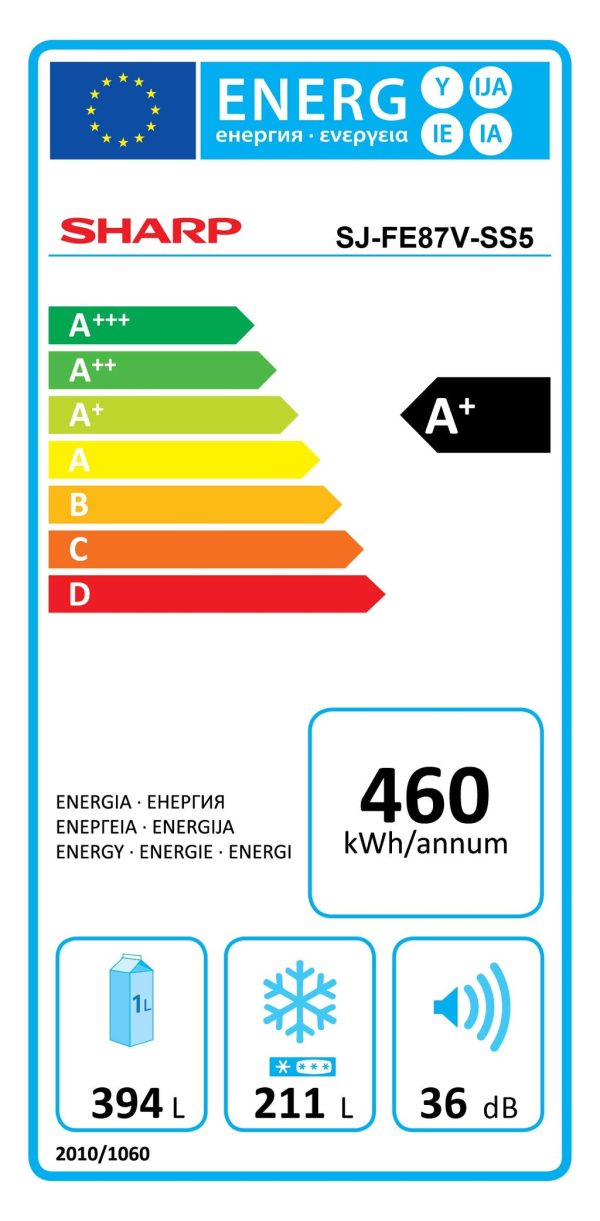 SHARP 724L/605L French 4 Doors Inverter Refrigerator Inox - SJ-FE87V-SS - Buy Now and Save - Image 2