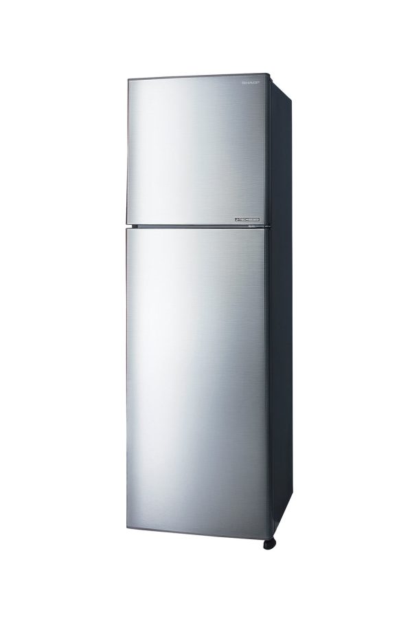 SHARP 278L/224L A++ Inverter Top Mount No Frost Silver Fridge - SJ-S330-SS - Last on Display - Image 2