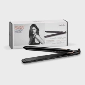 BABYLISS HAIR STRAIGHTENER SMOOTH FINISH BLACK & ROSE GOLD