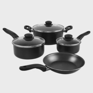 POT SET 7PCS DECAKILA KMEP004B NON-STICK COOKWARE SET BLACK