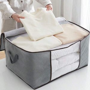 Comforter Storage Bag Versatile Waterproof Folding Storage Box Space-Saving Organizer