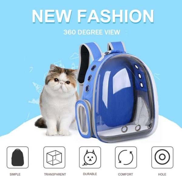 Space Capsule Pet Backpack Carrier Bubble Carrying Bag for Dogs/Cats/Birds/Rabbits - Image 2