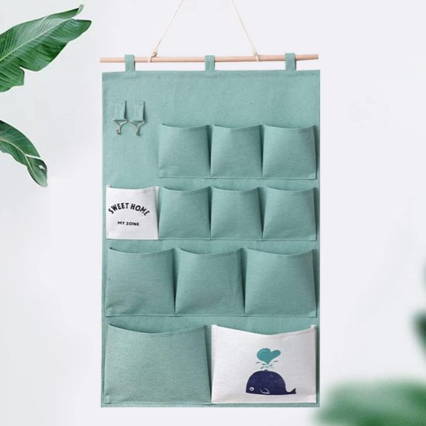 Wall Hanging Home Space-Saving Hanging Geometric Organizer Storage 7 Pockets - Image 2