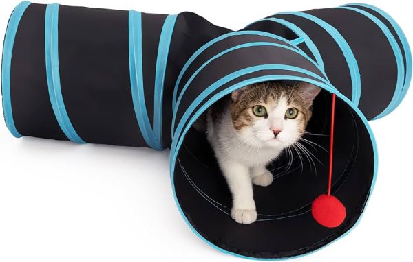 Pet Cat Tunnel Tube Toys 3-Way Collapsible Tunnel for Indoor/Outdoor - Image 3
