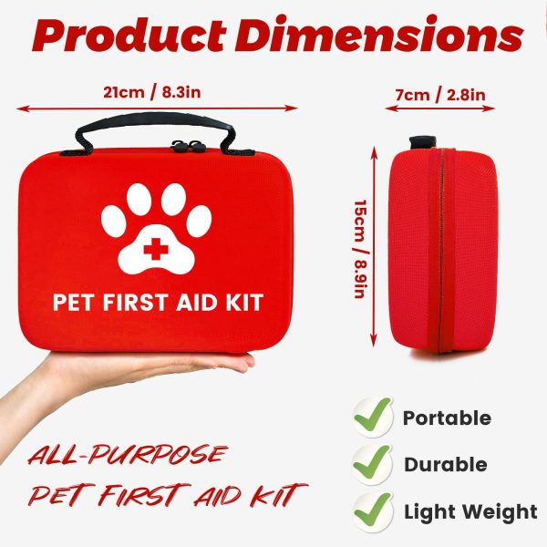 Pet First Aid Kit for Dogs & Cats Emergency Kit with First Aid Supplies - Image 3