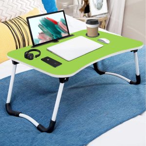 Smart Multi-Purpose Laptop Table with Dock Stand and Coffee Cup Holder - Study Table/Bed Table/Meal Table