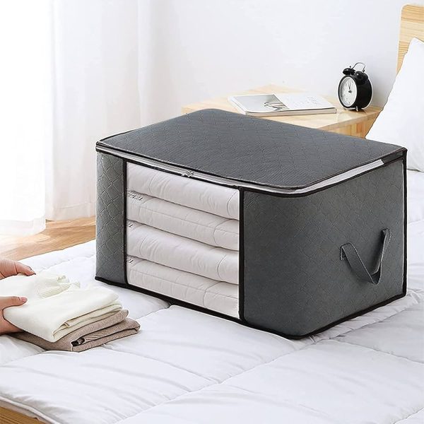 Comforter Storage Bag Versatile Waterproof Folding Storage Box Space-Saving Organizer - Image 3