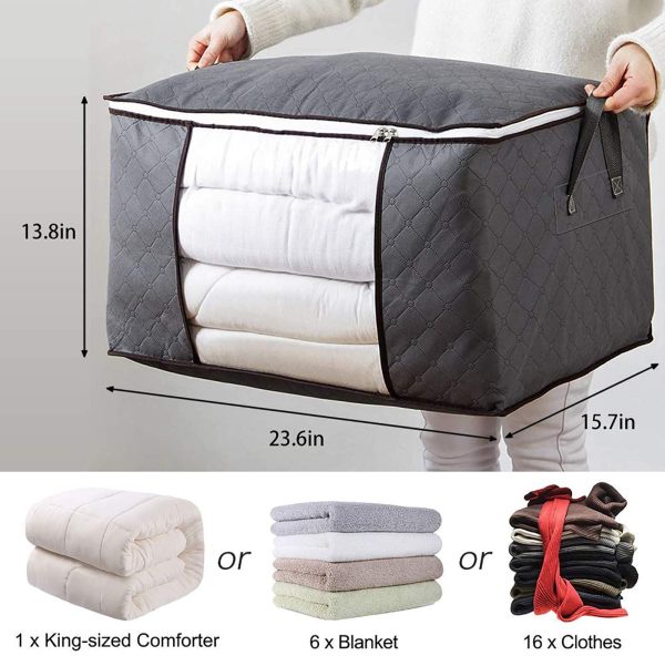 Comforter Storage Bag Versatile Waterproof Folding Storage Box Space-Saving Organizer - Image 2