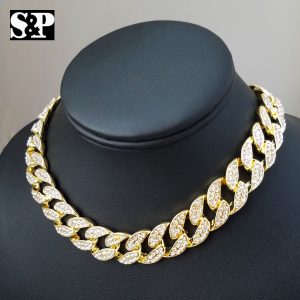 Hip Hop Cuban Choker Necklace Gold Plated Chain