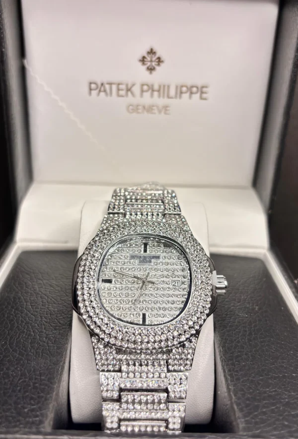 Cuban Hip Hop Diamond Embroidered Bracelet Unisex Watch - Image 2