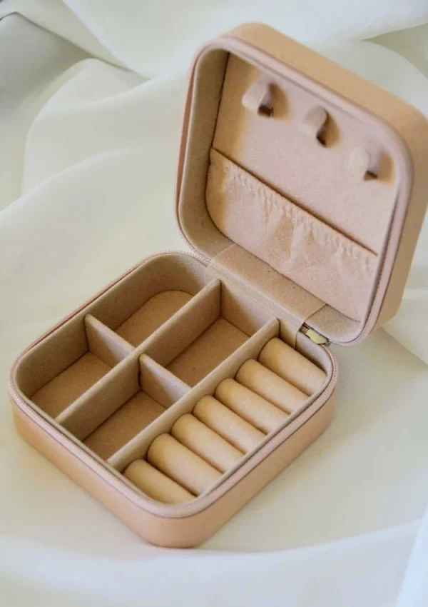 Mini Jewelry Box Leather Jewelry Holder for Ring, Earring, Necklace & Accessories Storage Organiser - Image 4