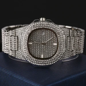 Cuban Hip Hop Diamond Embroidered Bracelet Unisex Watch