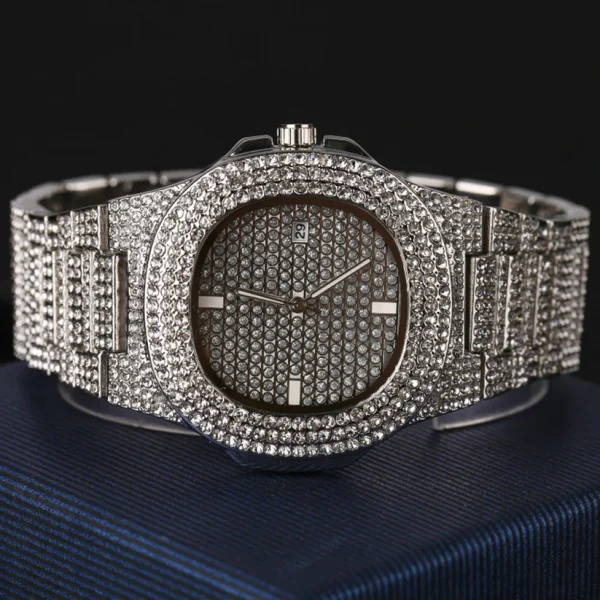 Cuban Hip Hop Diamond Embroidered Bracelet Unisex Watch