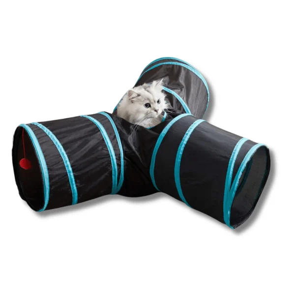Pet Cat Tunnel Tube Toys 3-Way Collapsible Tunnel for Indoor/Outdoor - Image 4