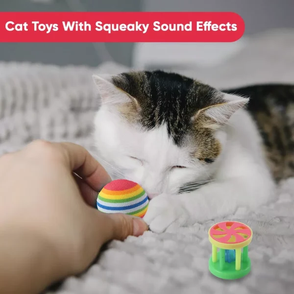 Interactive Indoor Kitten/Cat Toy Set (Including Cat Tunnel) - Image 3